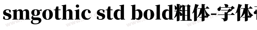 smgothic std bold粗体字体转换